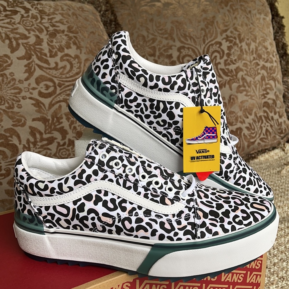 Vans Old Skool Stacked Uv Ink Leopard/True White M